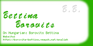 bettina borovits business card